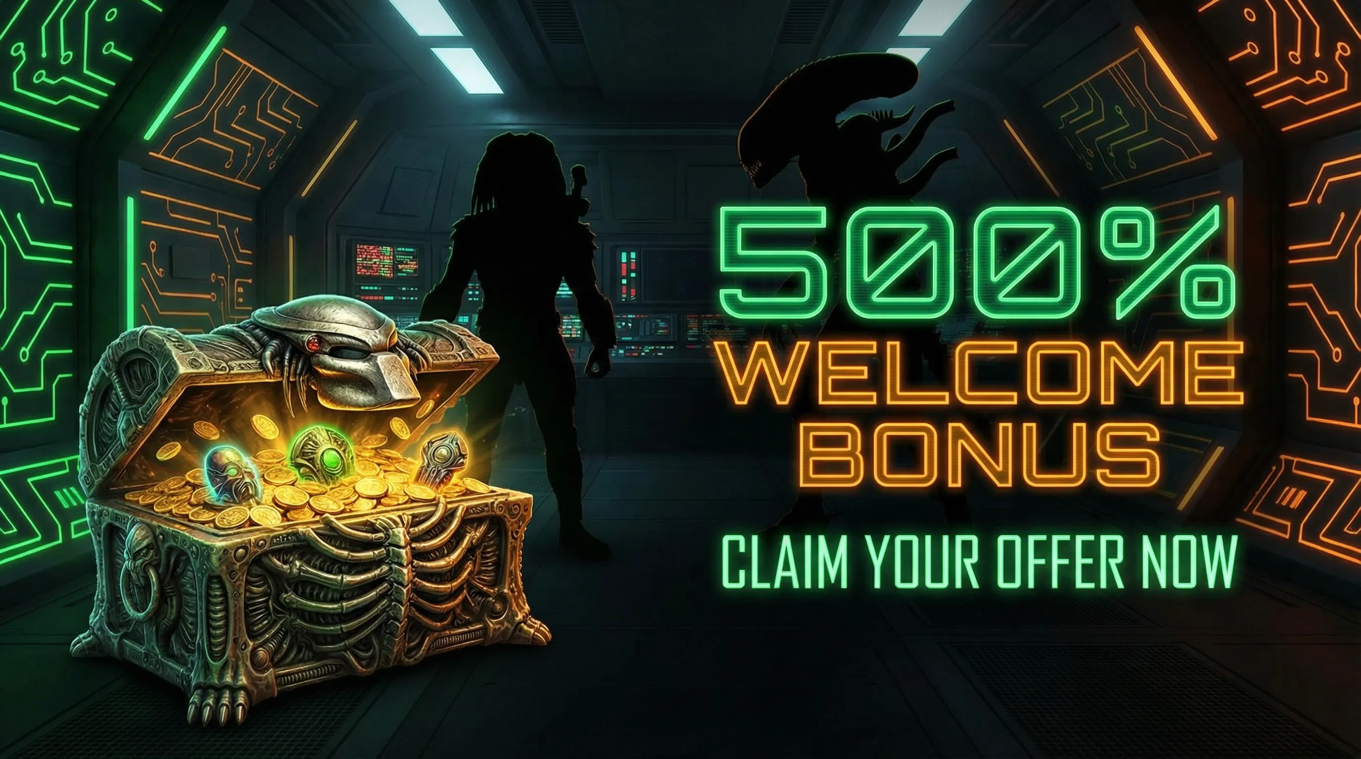 Bônus de Boas-Vindas bullsbet - 500% até R$5000 com baú do tesouro alienígena