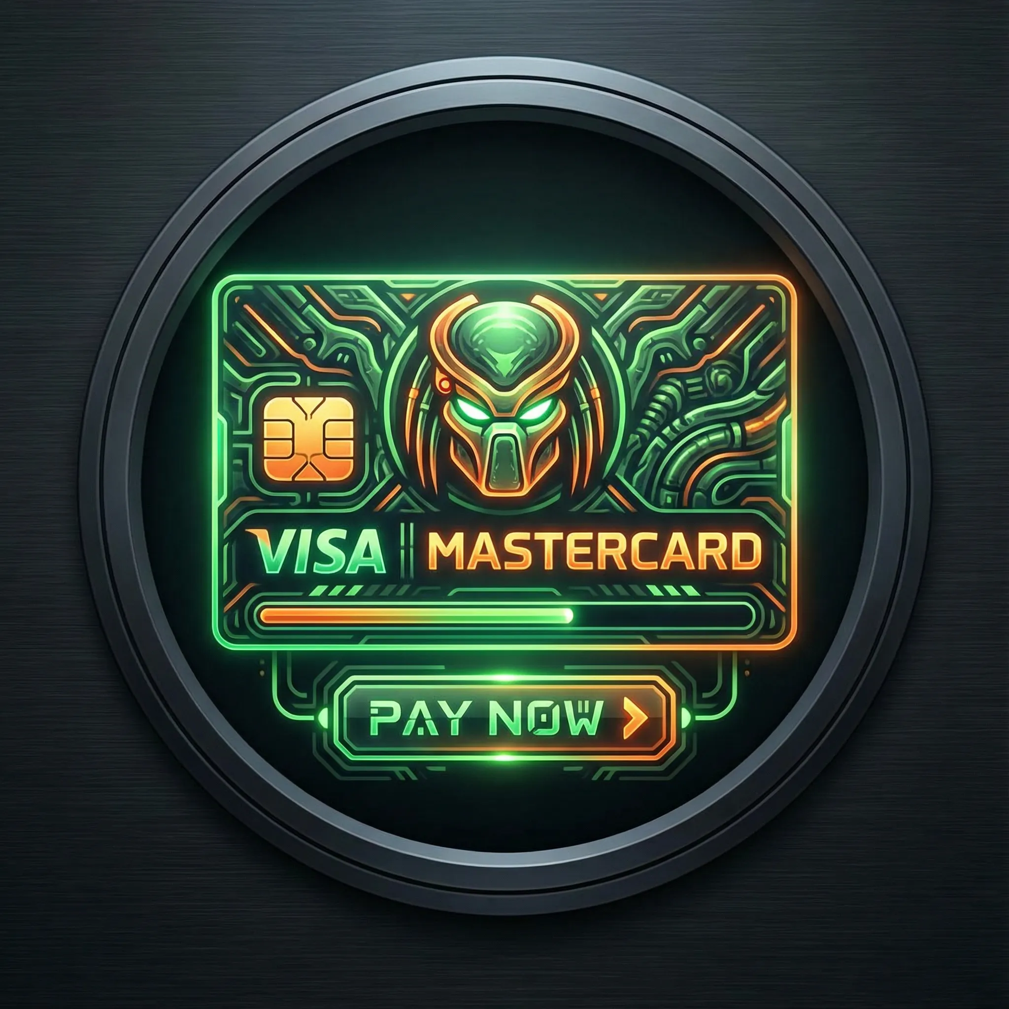 Cartões de Crédito e Débito - Visa e Mastercard com tema Predador